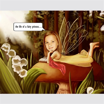 Girl Caricature,Woodland Fairy Princess Caricature,by myDaVinci - myDaVinci